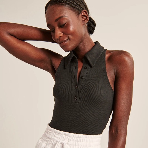 🔥Last One! Abercrombie & Fitch Ribbed Polo Bodysuit - Picture 10 of 10